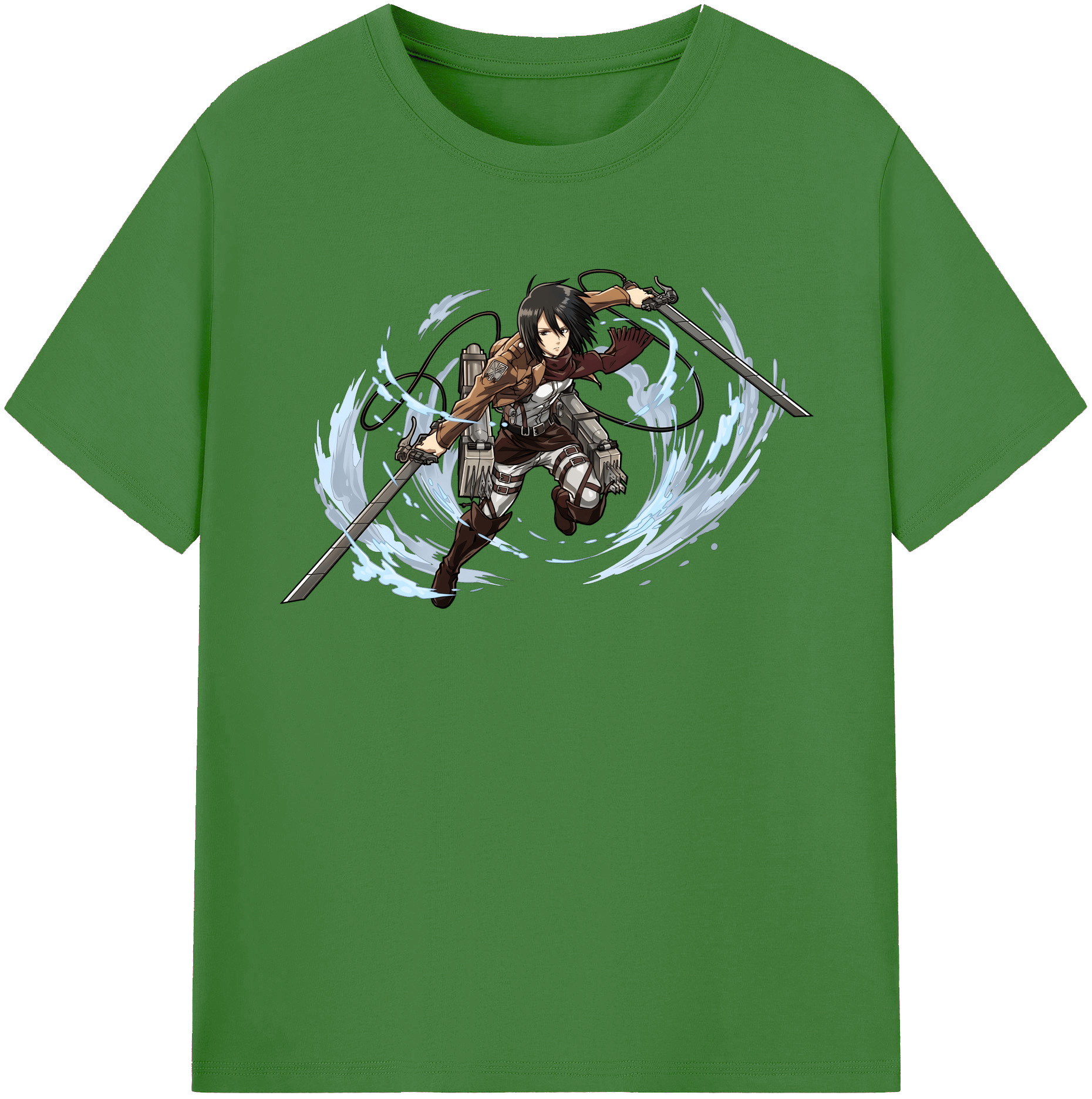 （画像用） 進撃の巨人 ミカサ·アッカーマン Attack on Titan Mikasa Ackerman レディースカジュアルプリントTシャツ（綿100％）